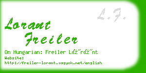lorant freiler business card